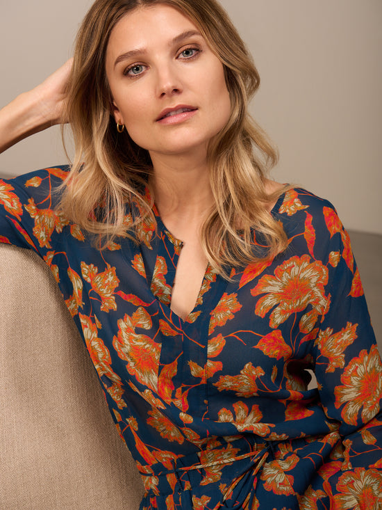 Bluse mit Rundhals