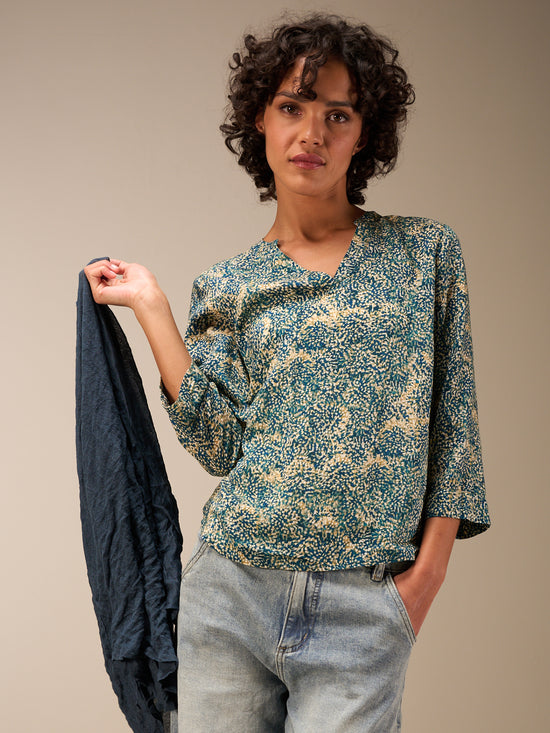 Bluse mit V-Ausschnitt