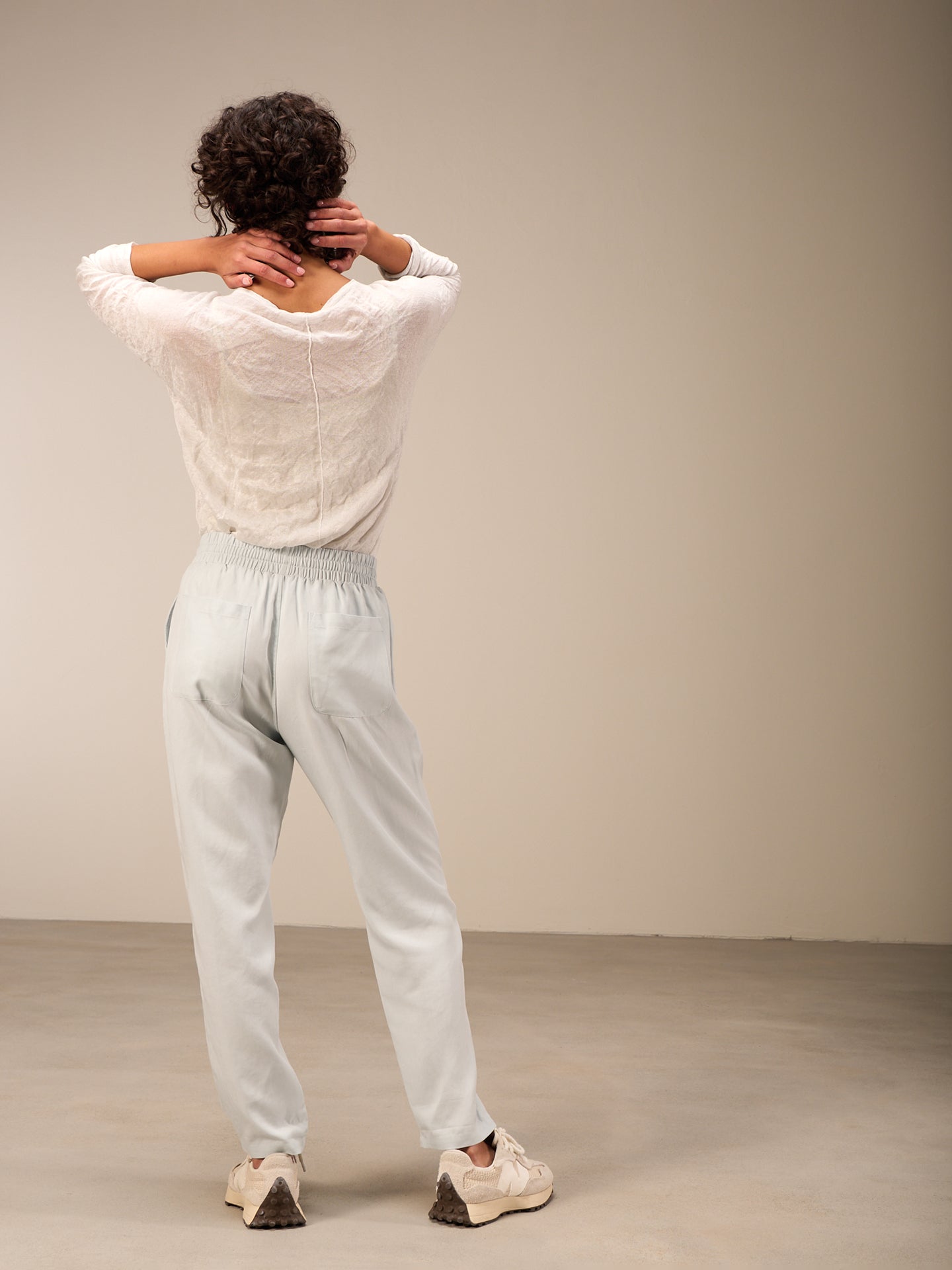 Pants with elastic waistband
