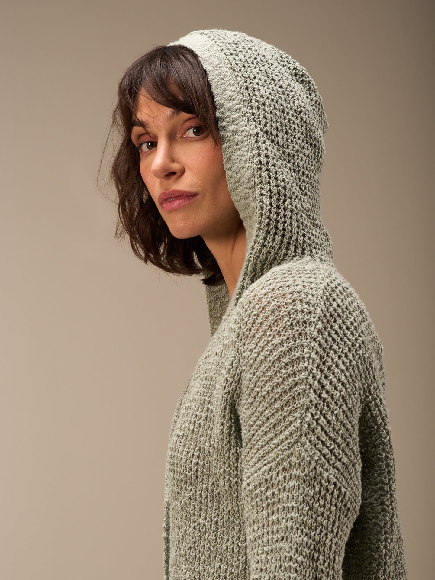 Hooded cardigan