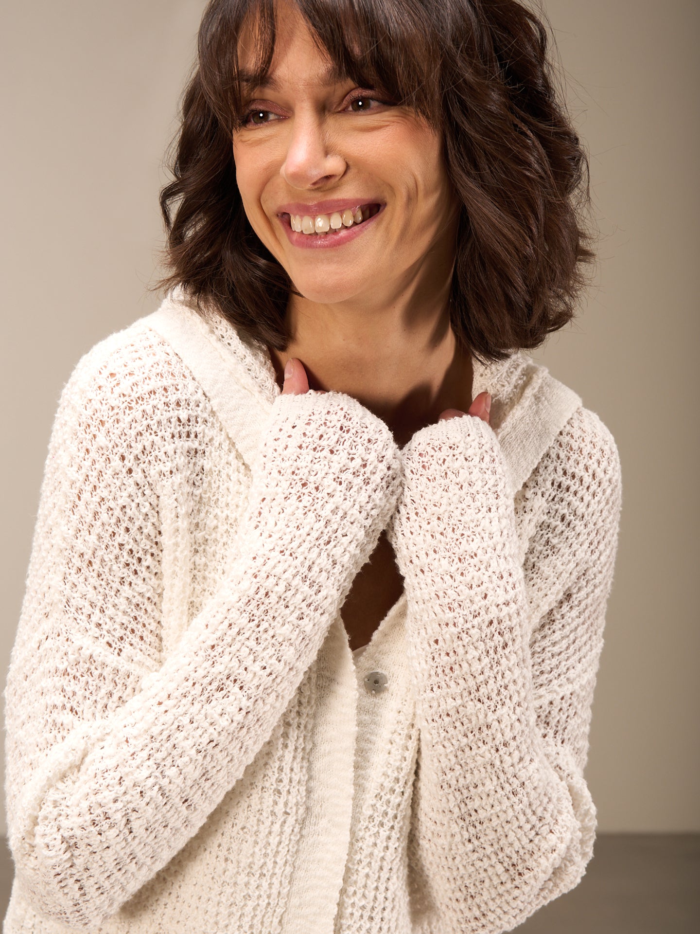 Hooded cardigan