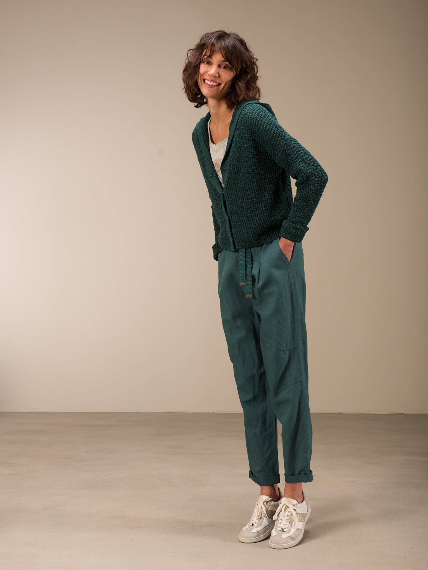 Hooded cardigan