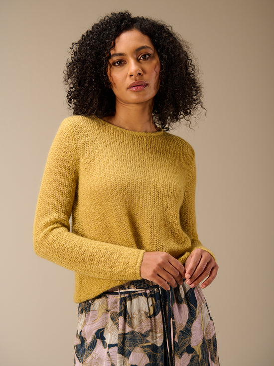 pull en mailles ajourée