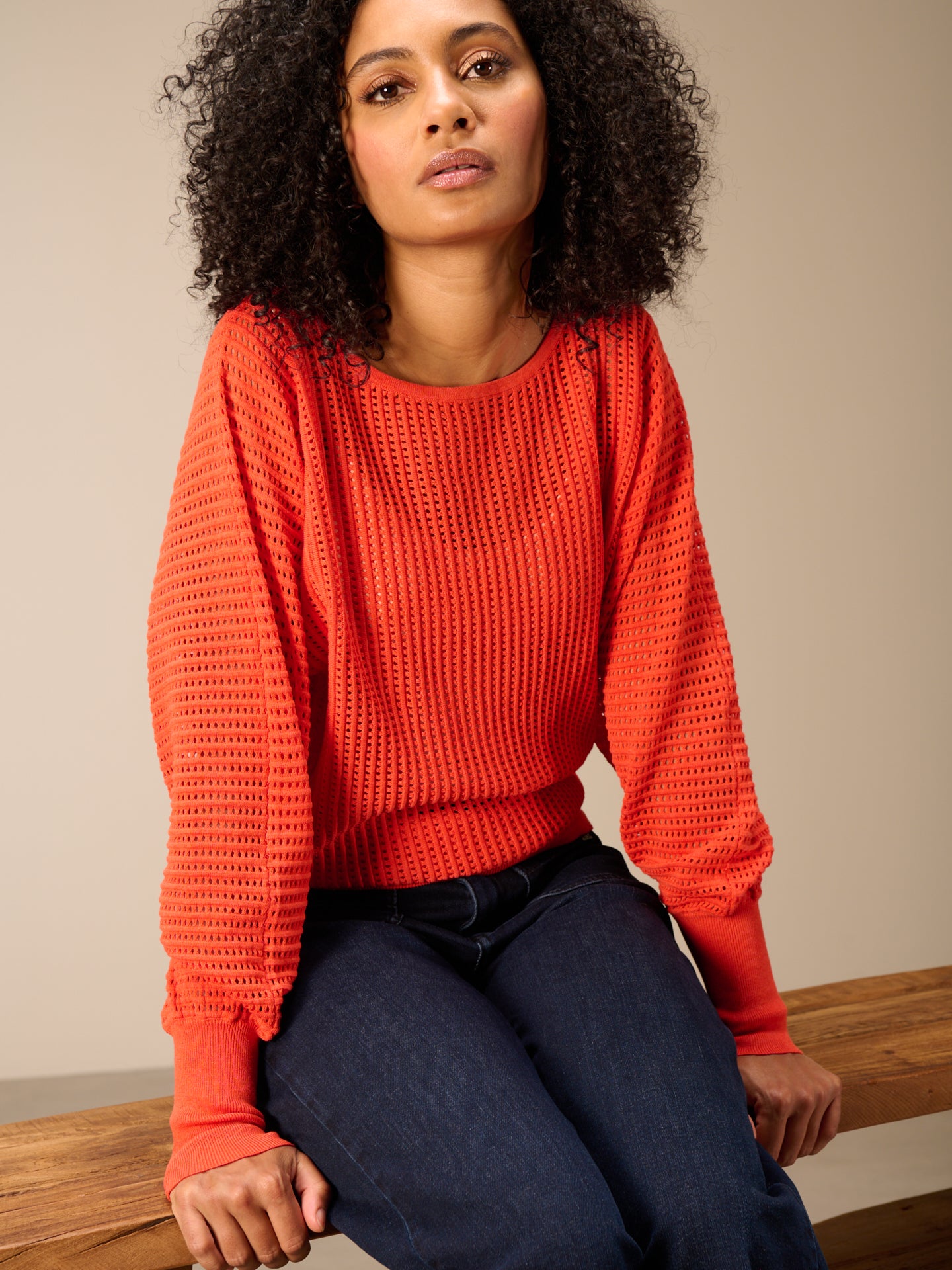 Knitted sweater with pattern