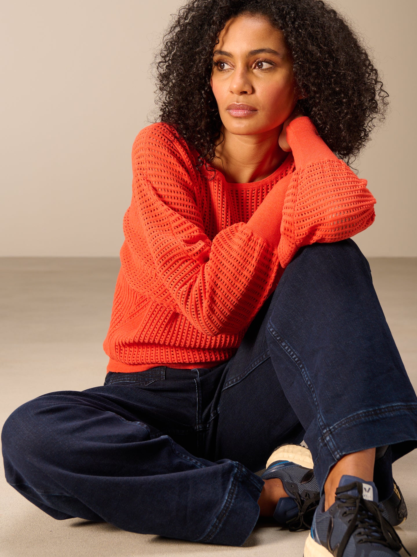 Knitted sweater with pattern