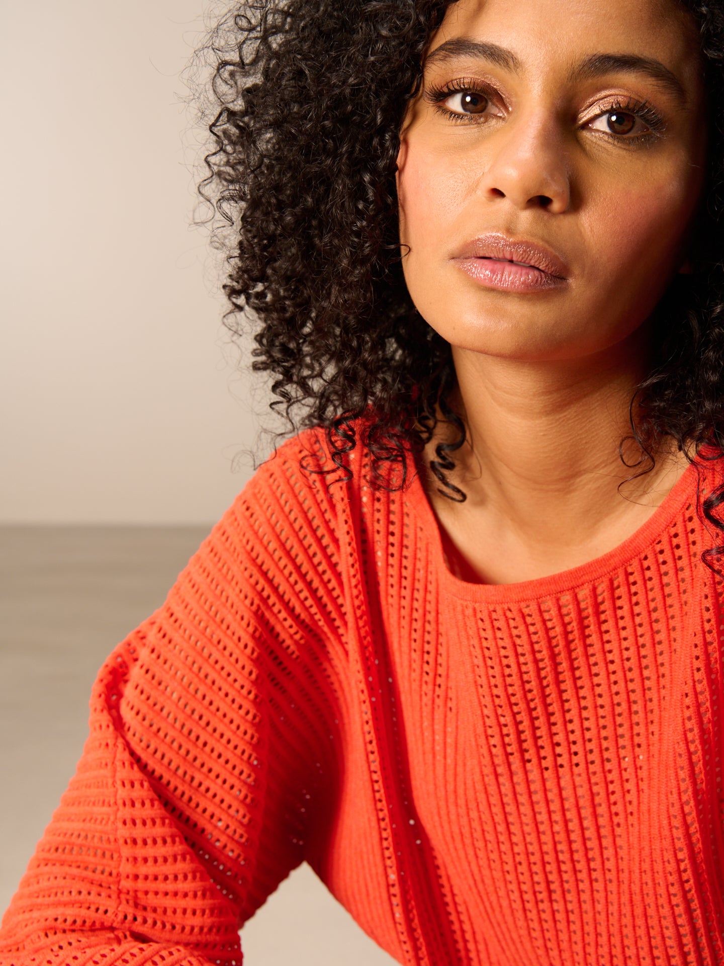 Knitted sweater with pattern