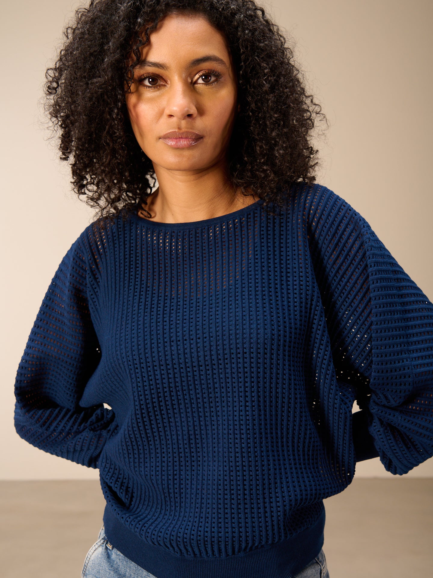 Knitted sweater with pattern