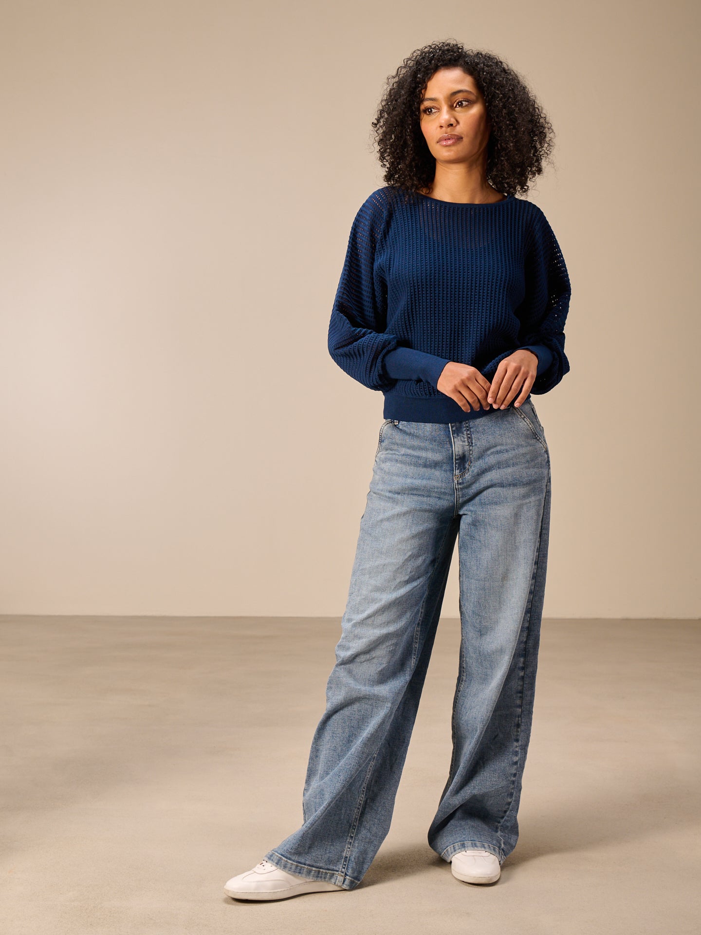 Knitted sweater with pattern