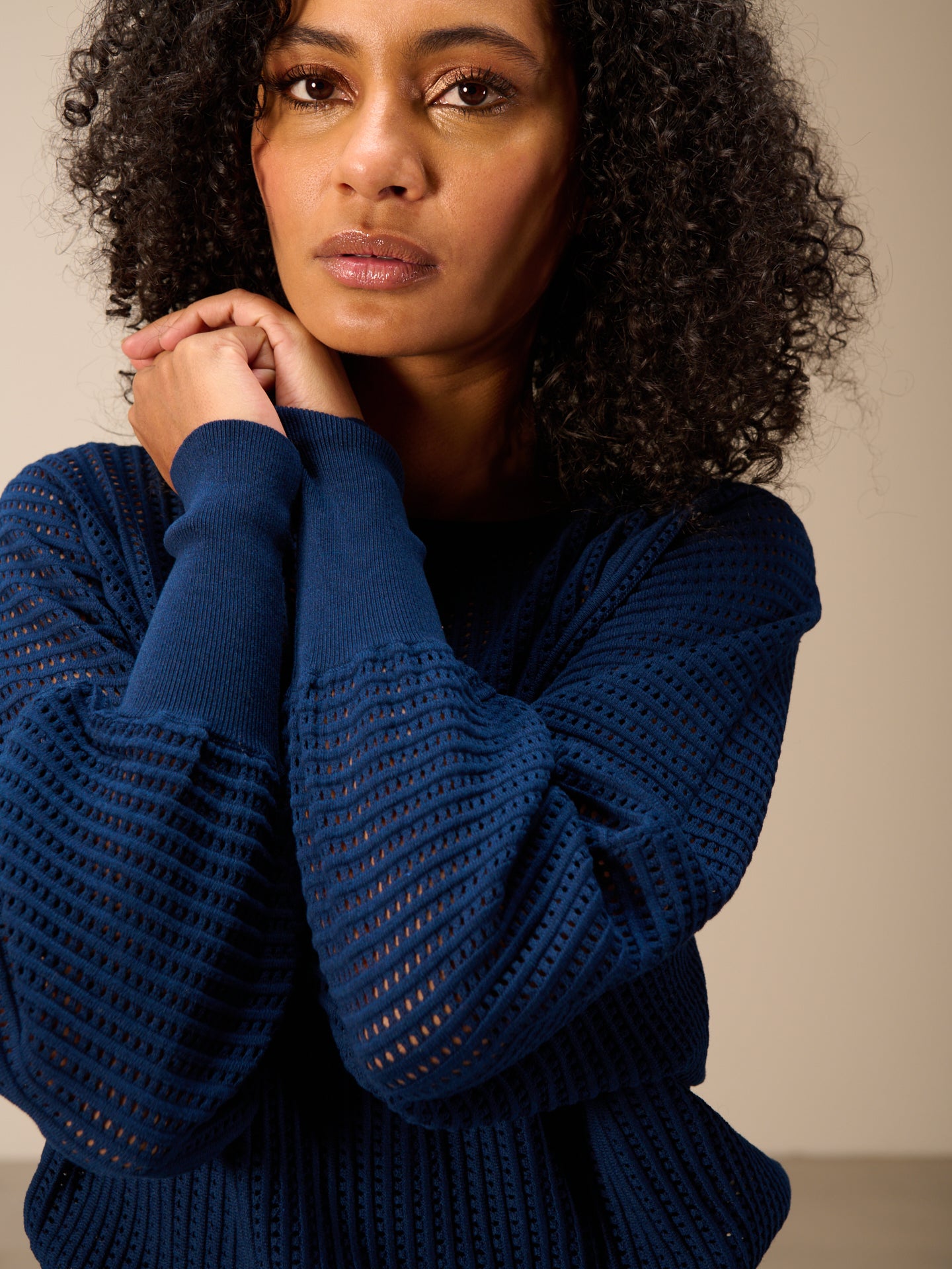 Knitted sweater with pattern