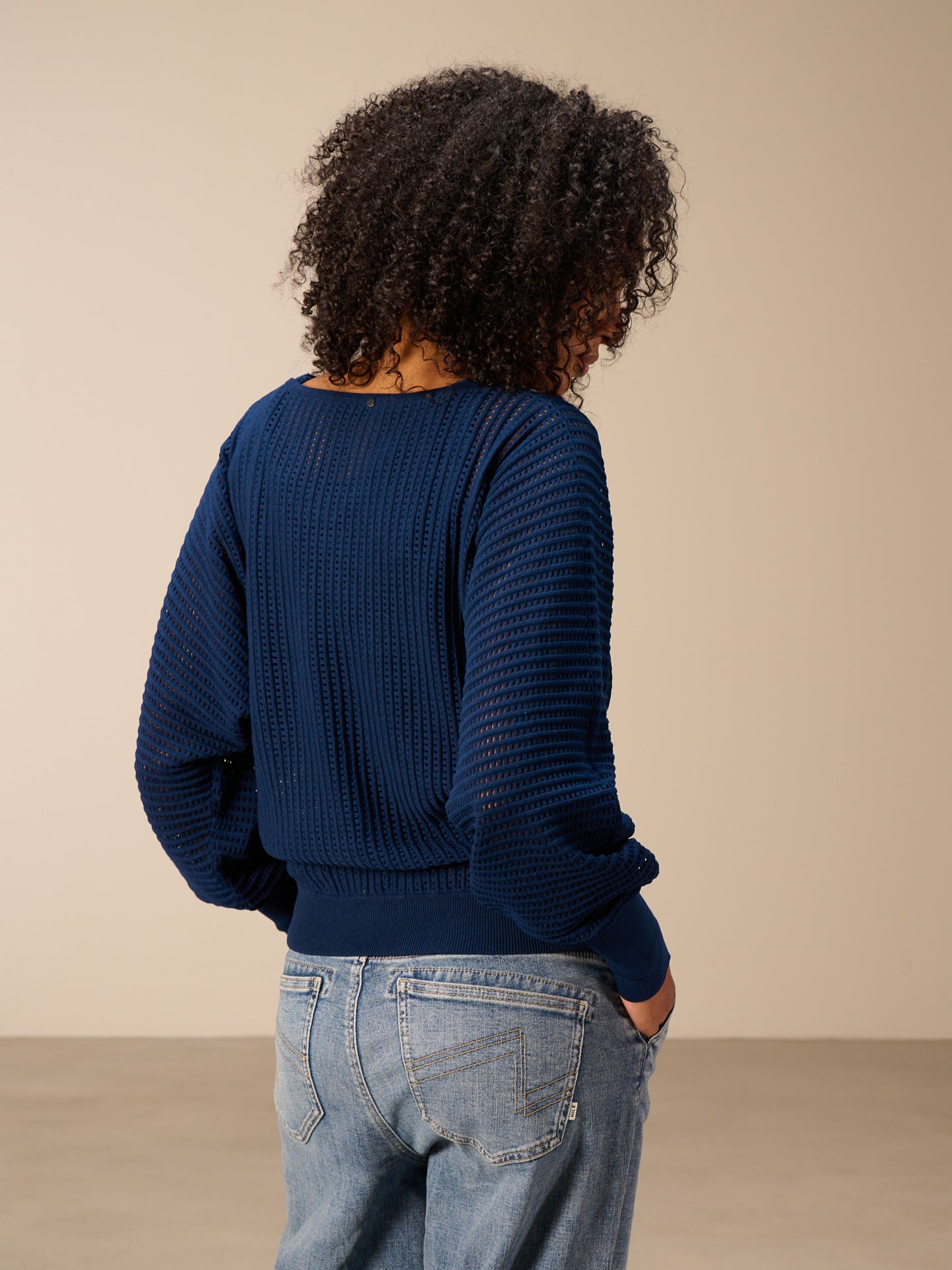 Knitted sweater with pattern