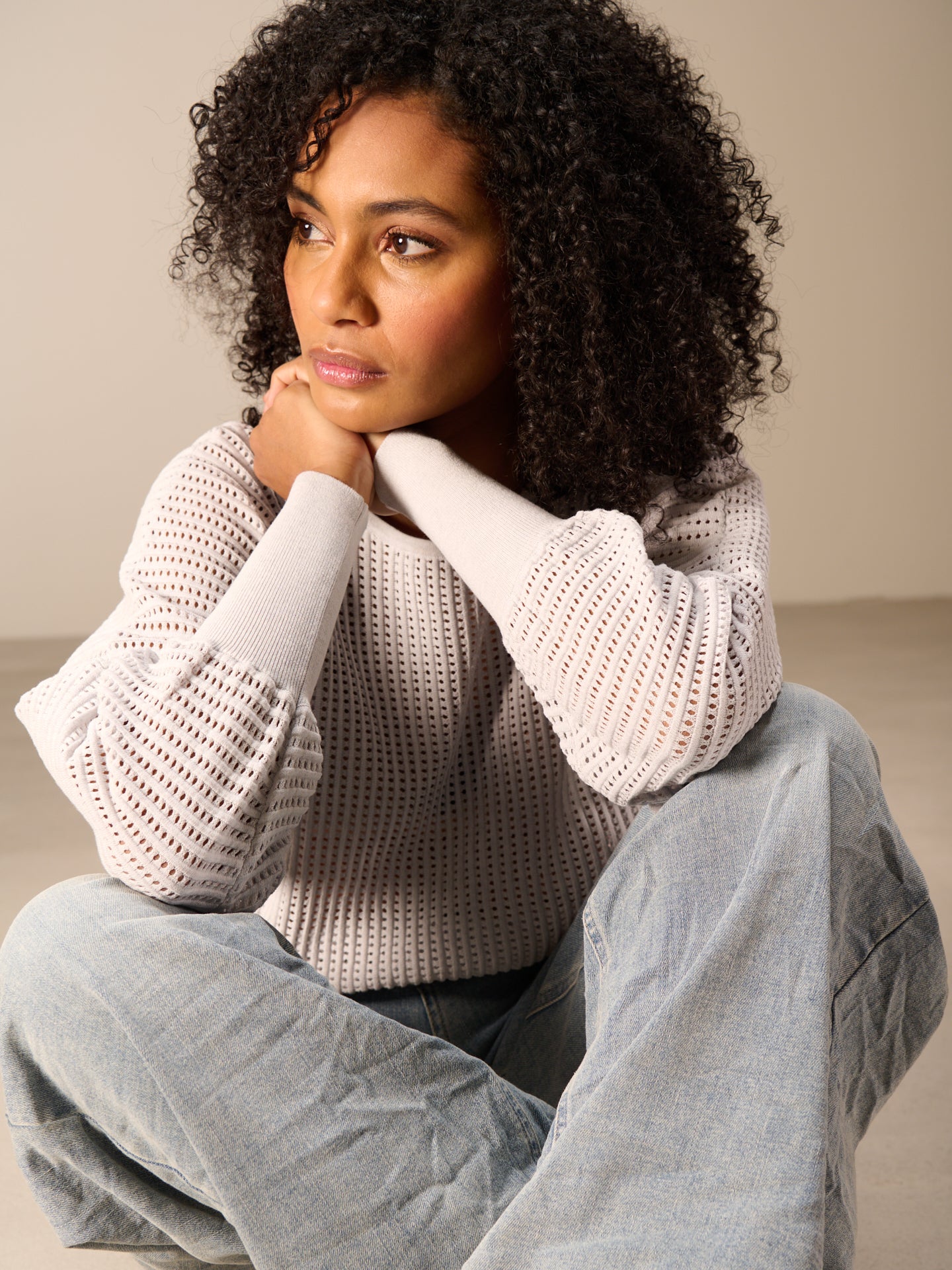 Knitted sweater with pattern