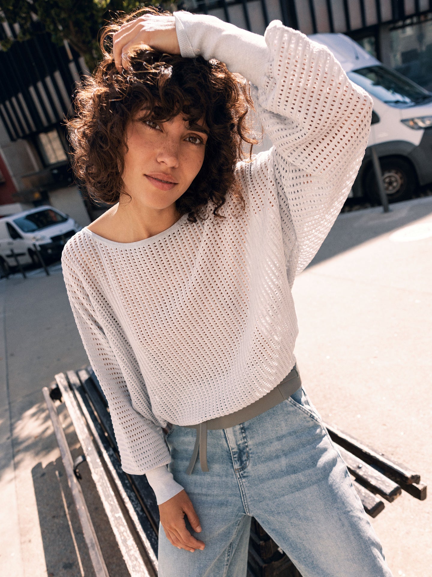 Knitted sweater with pattern