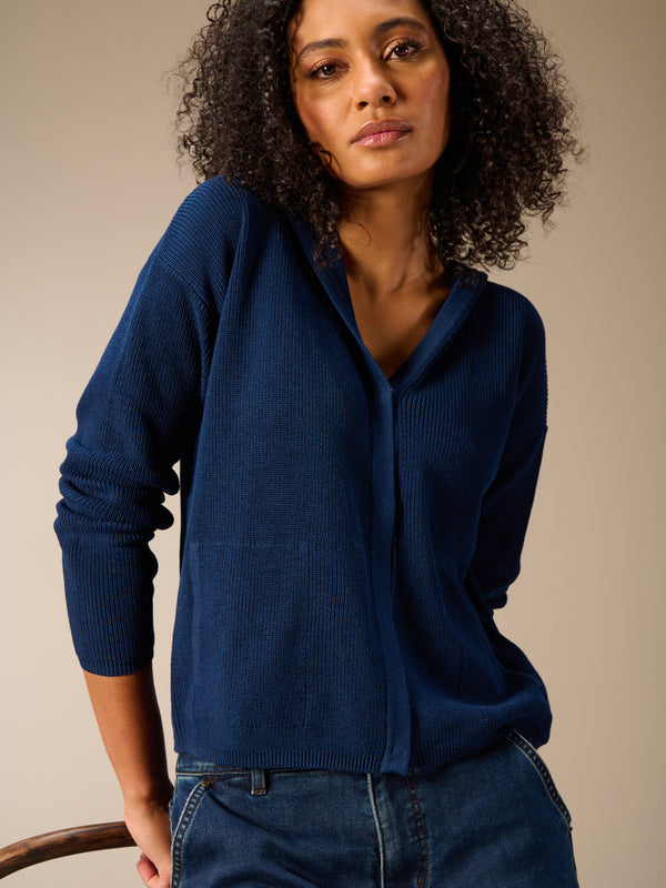 Hooded cardigan