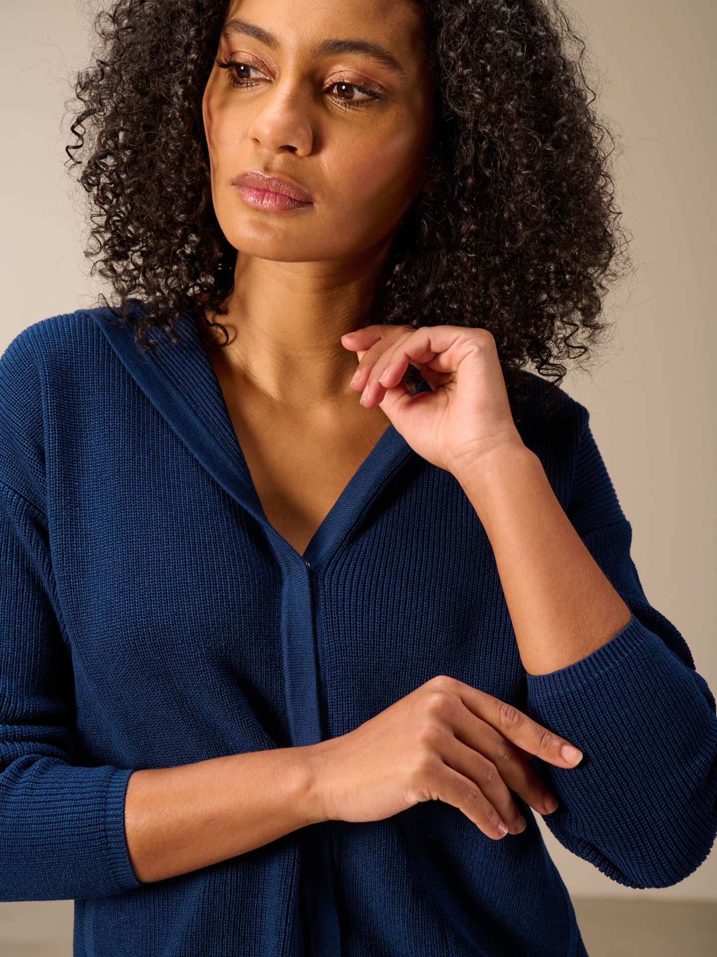 Hooded cardigan