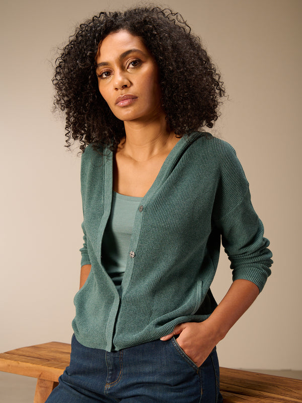 Hooded cardigan