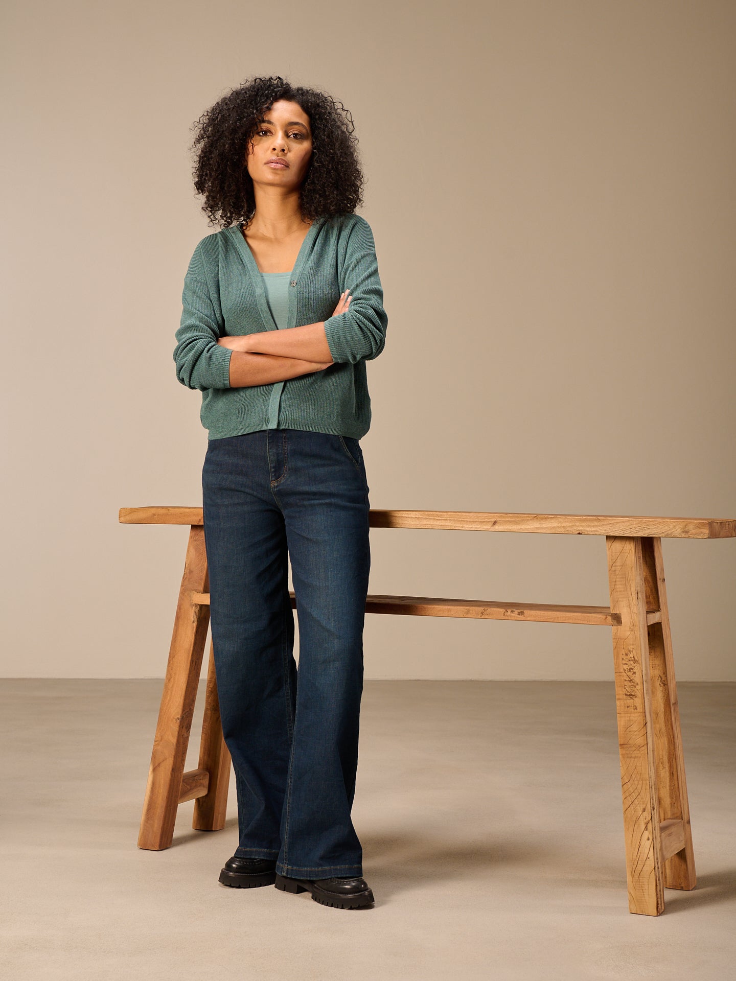 Hooded cardigan