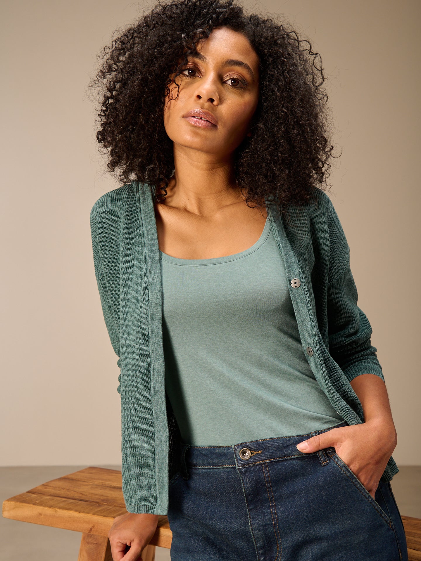 Hooded cardigan