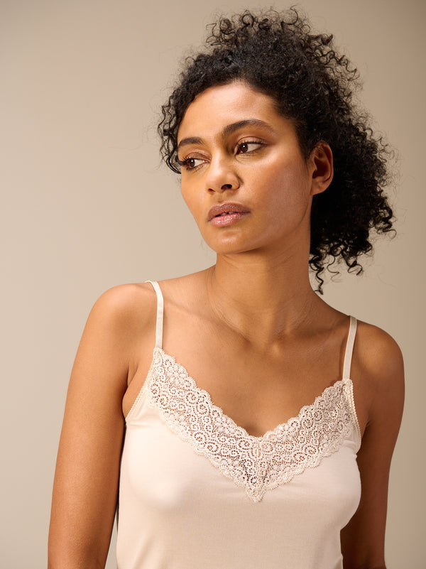 Top with lace insert