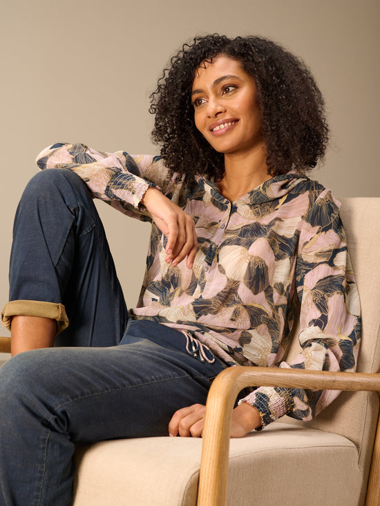 Bluse mit Kapuze