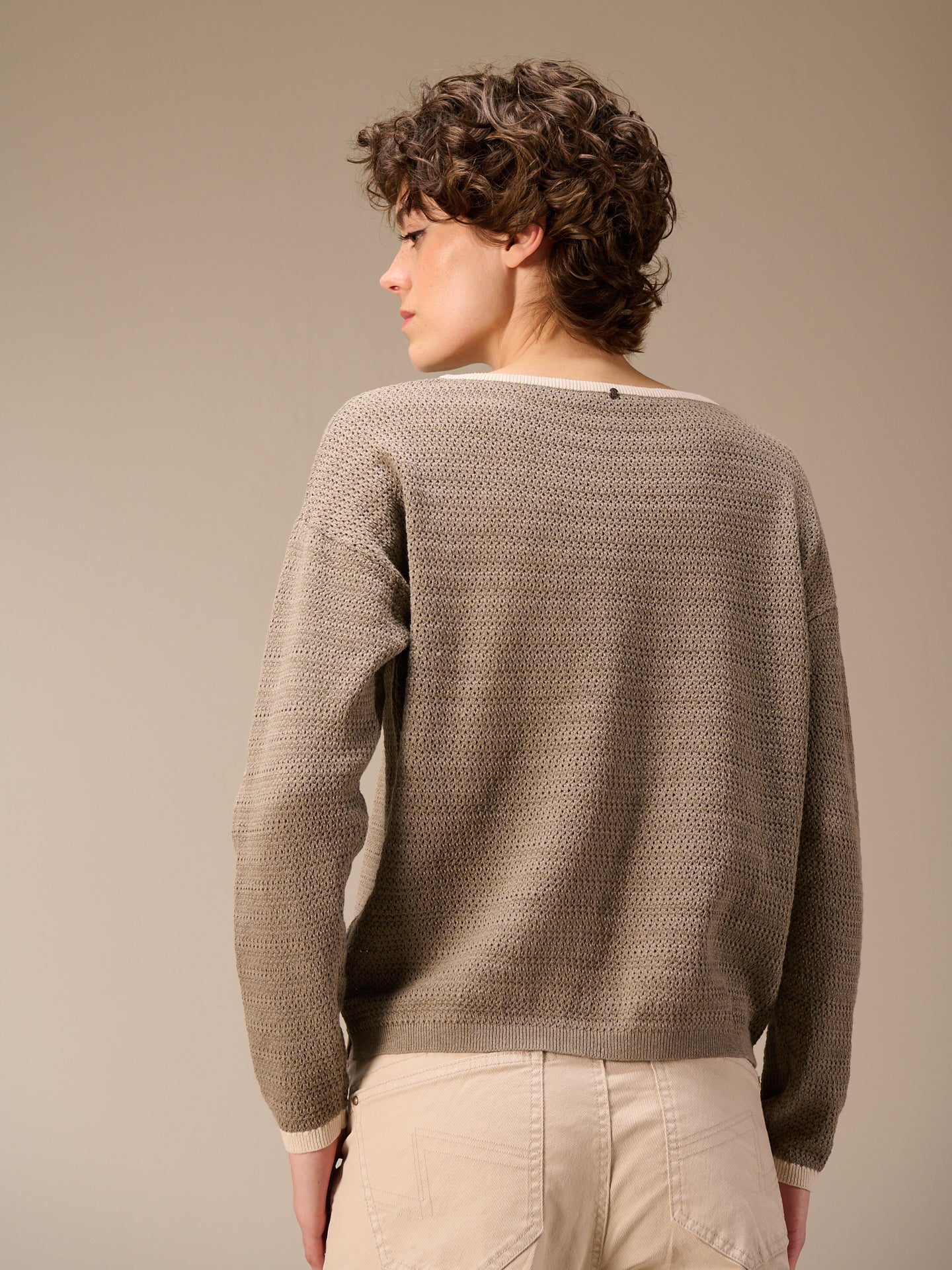 Knitted sweater with pattern