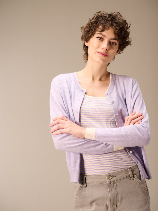 Round-neck cardigan