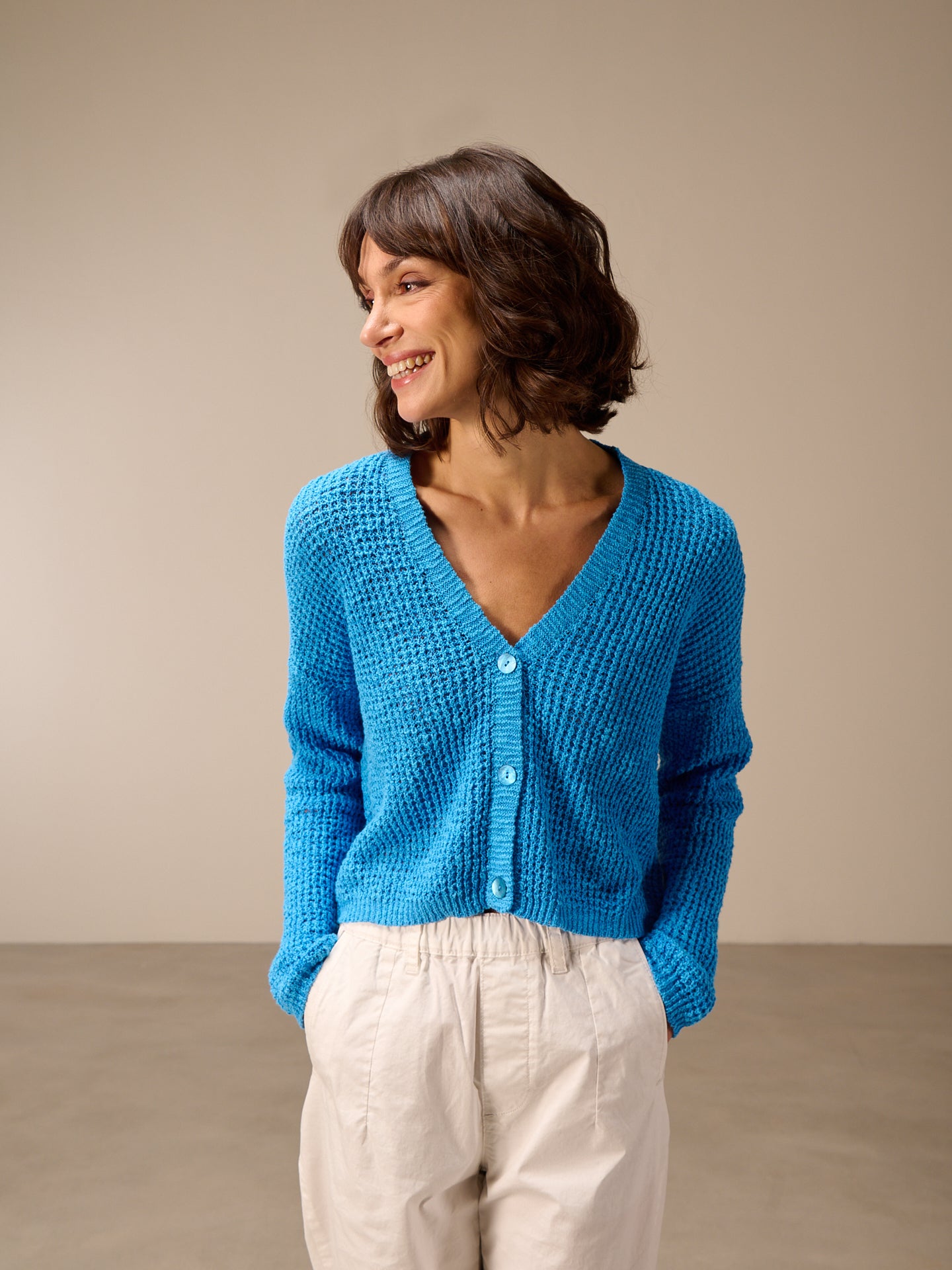 V-neck cardigan