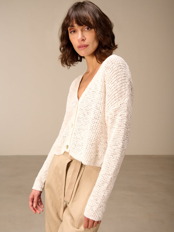 V-neck cardigan