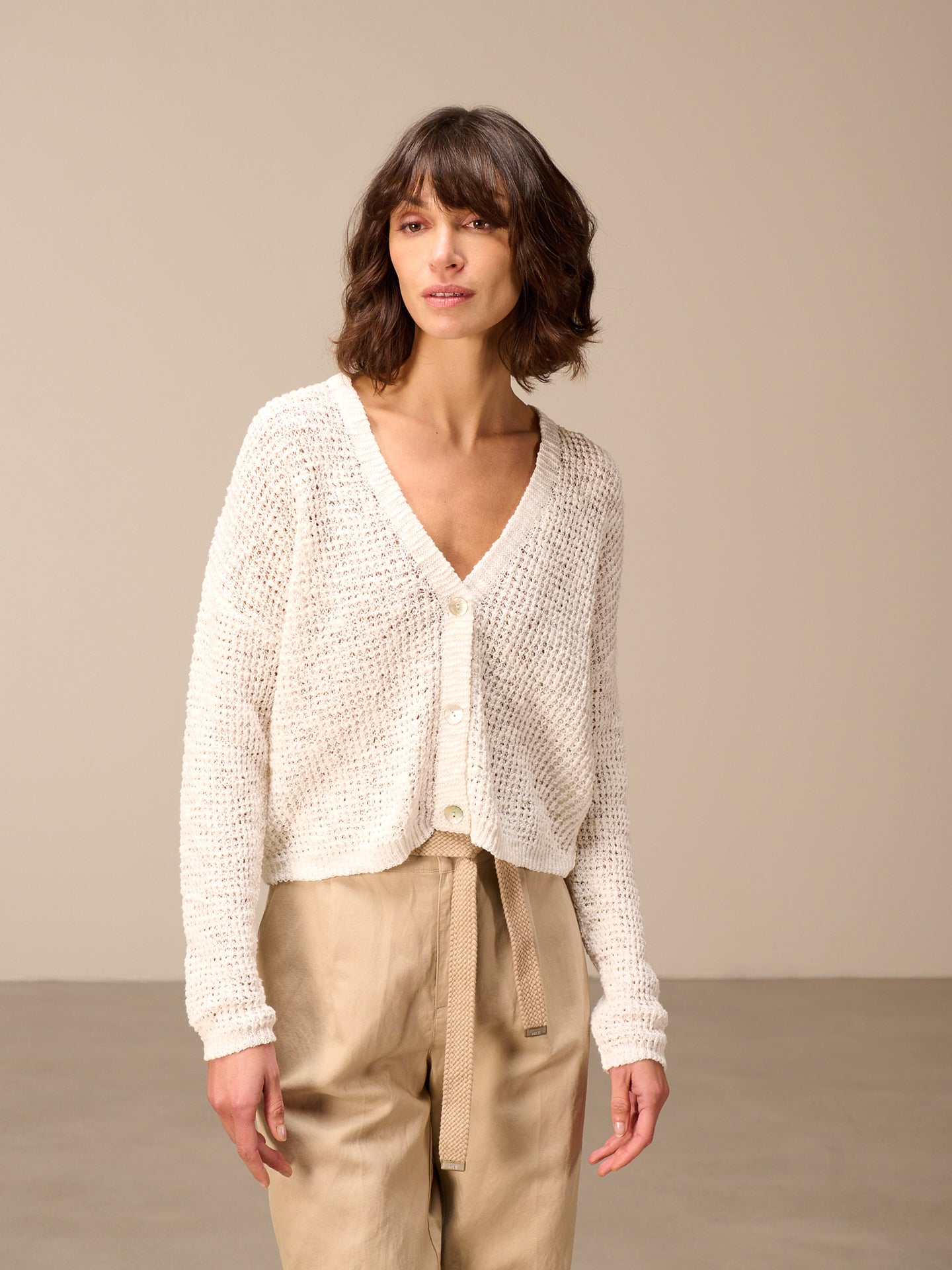 V-neck cardigan