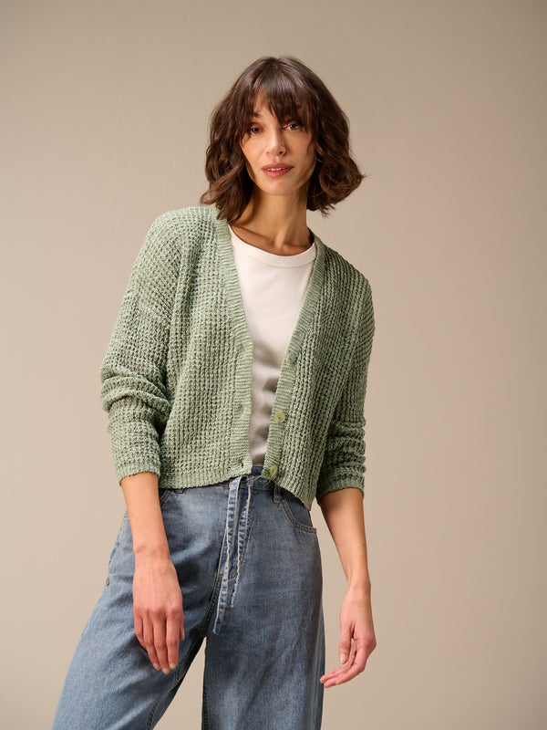 V-neck cardigan