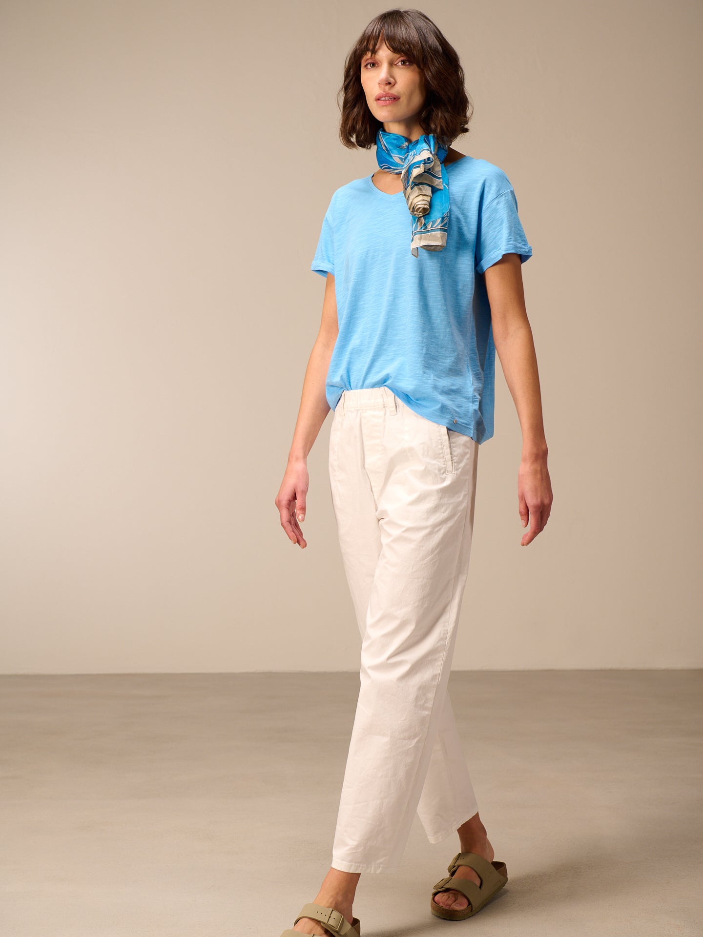 Shirt with V-neck