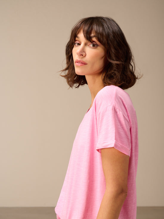 Shirt with V-neck