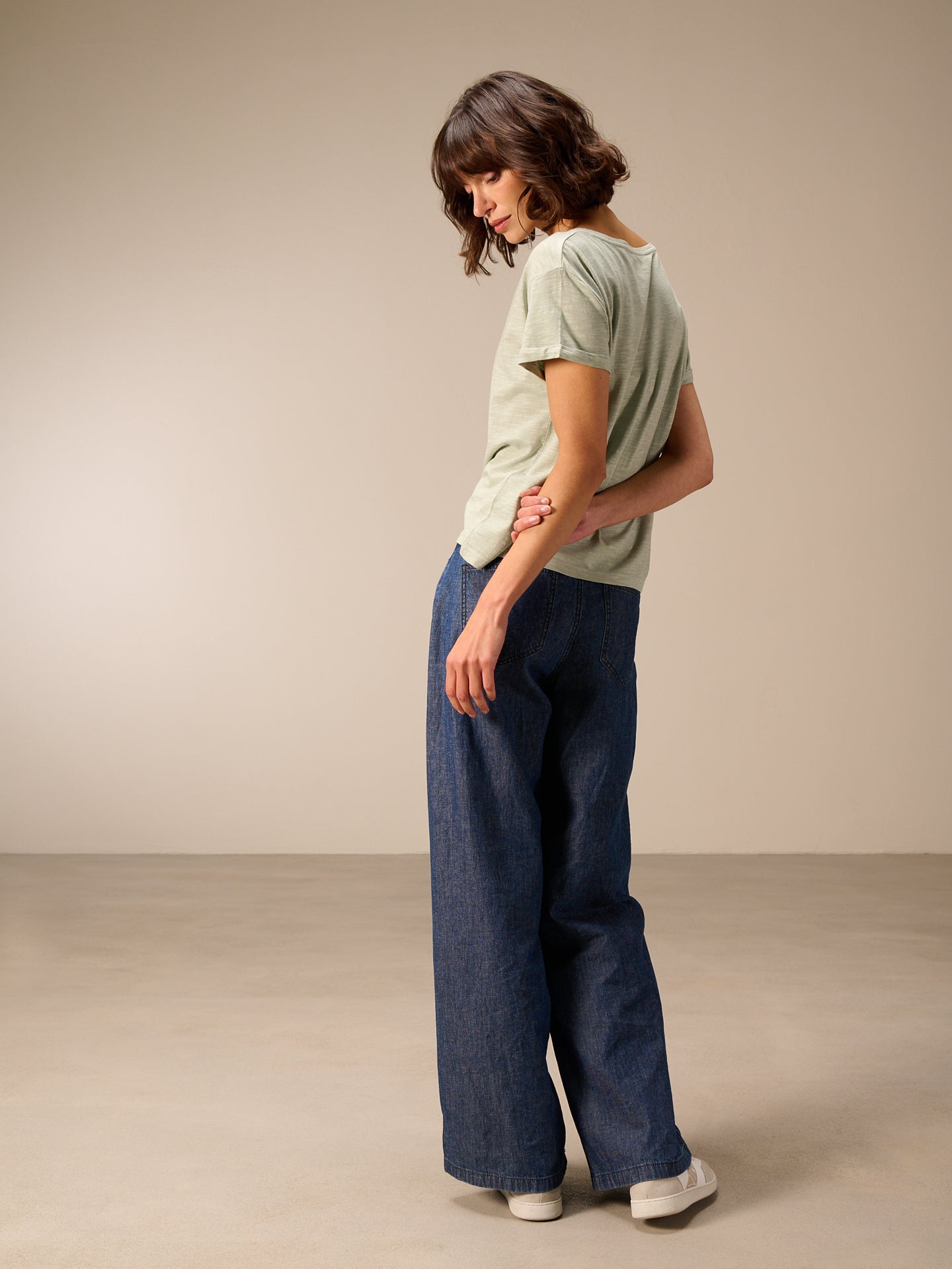 Shirt with V-neck