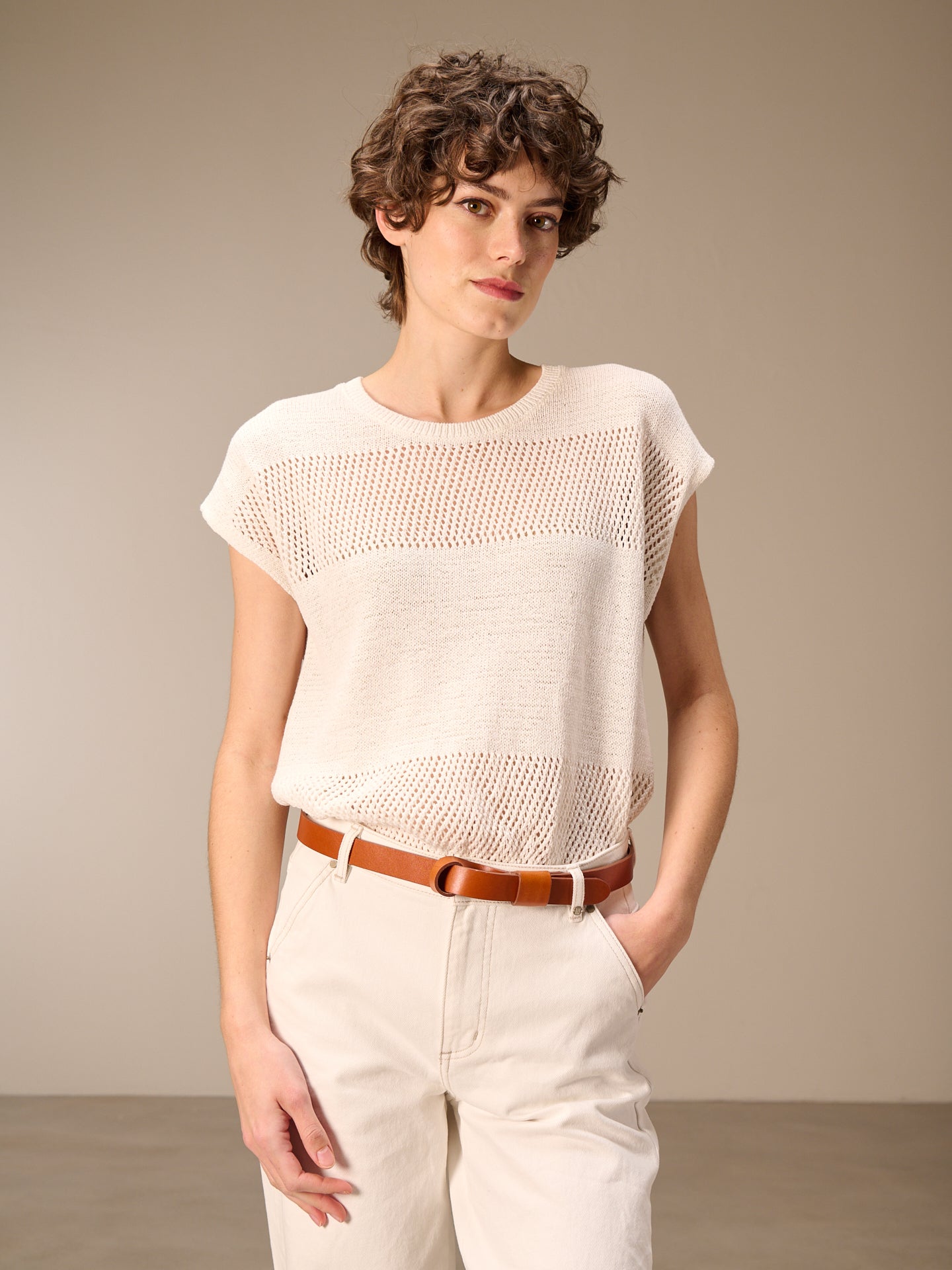 Leather belt