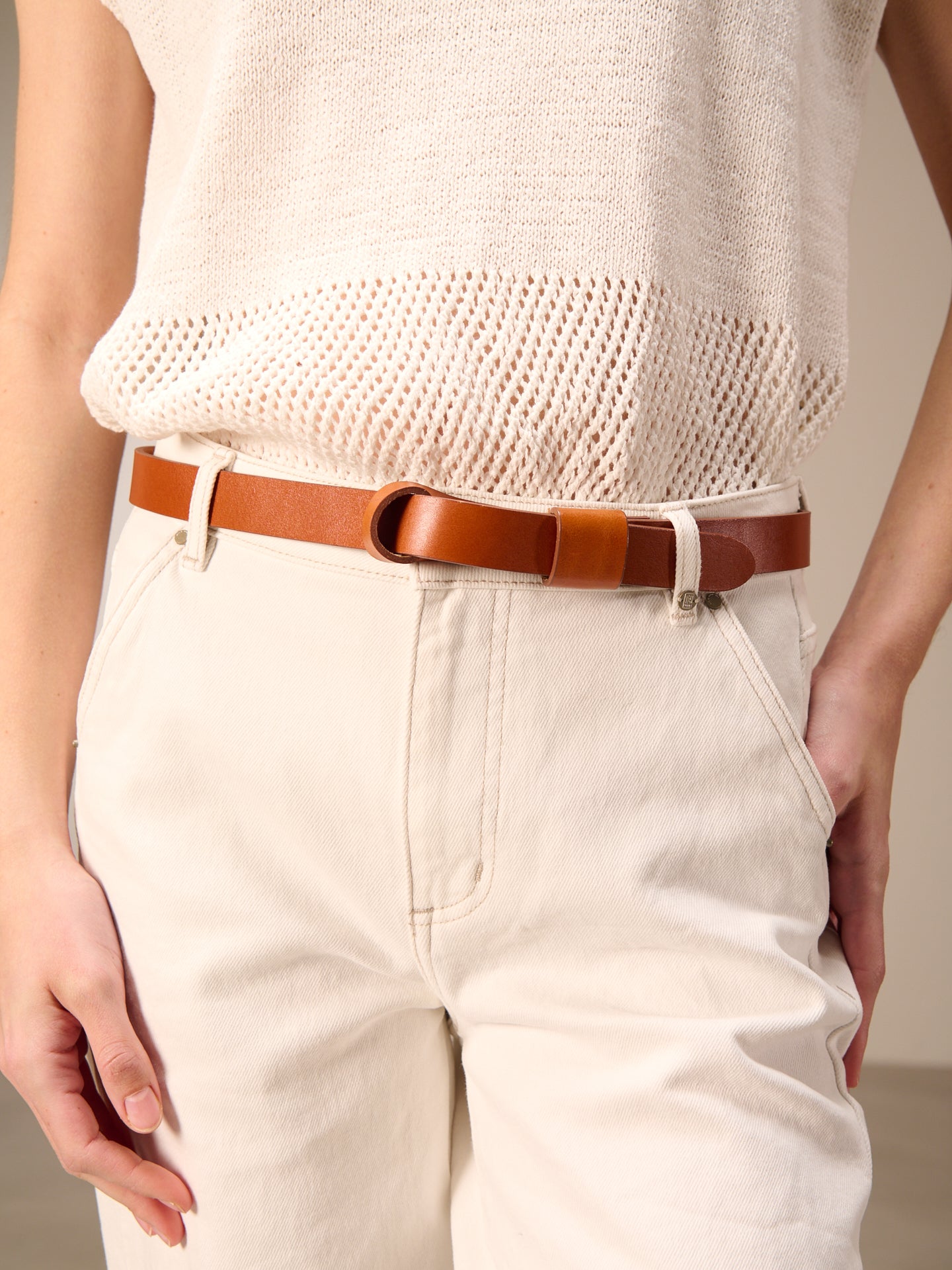 Leather belt