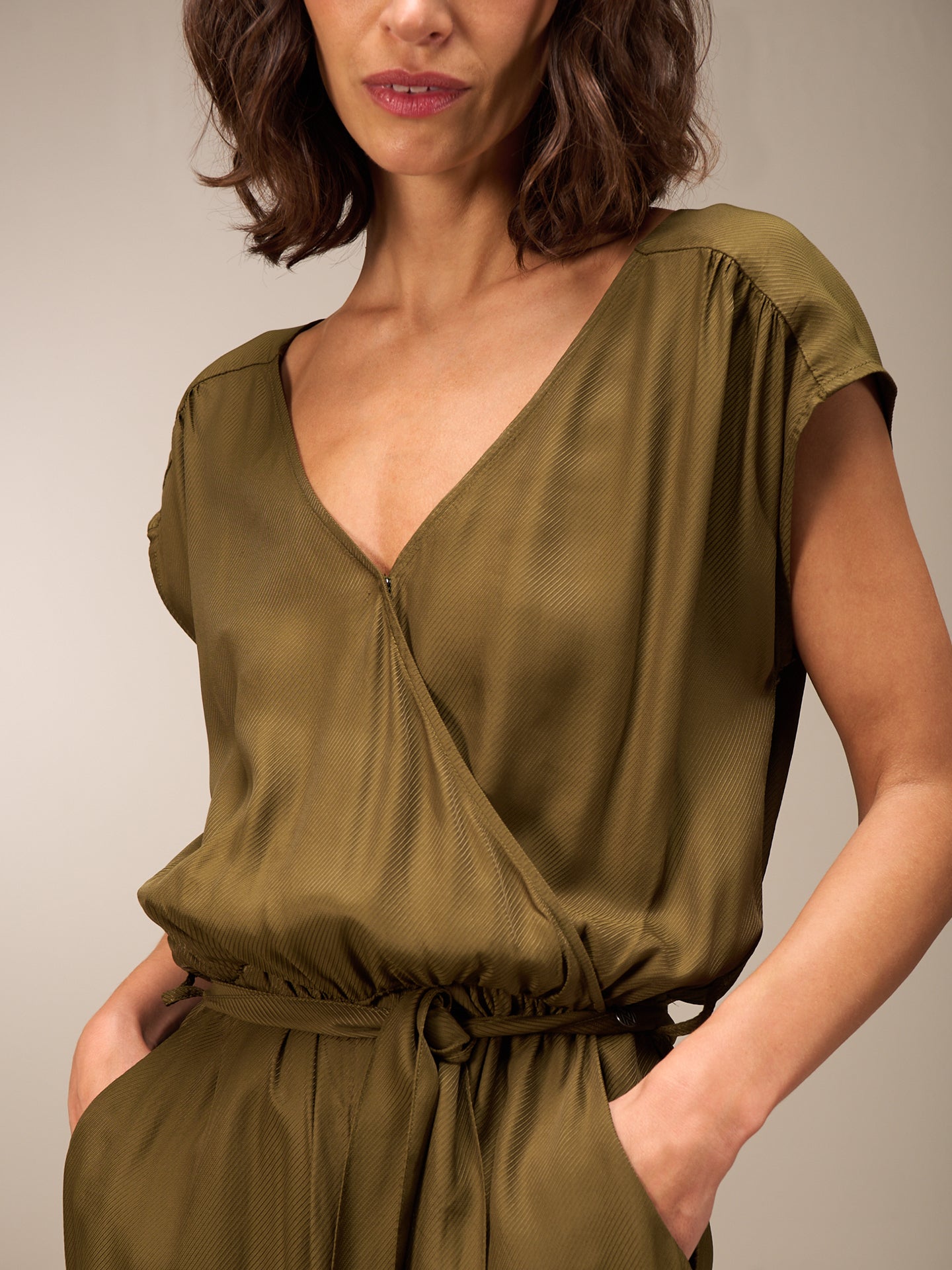 V-neck jumpsuit