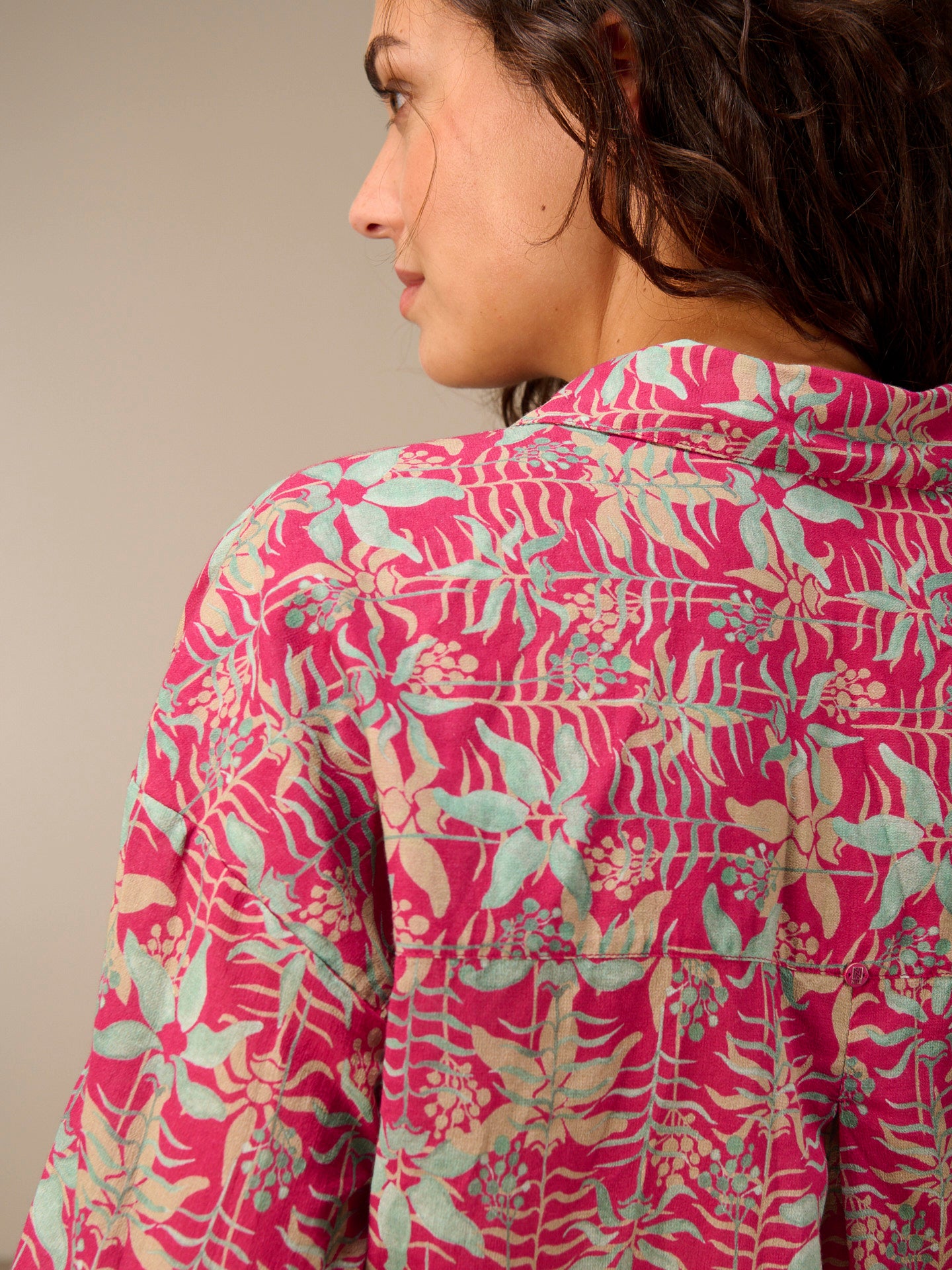 Blouse with button placket
