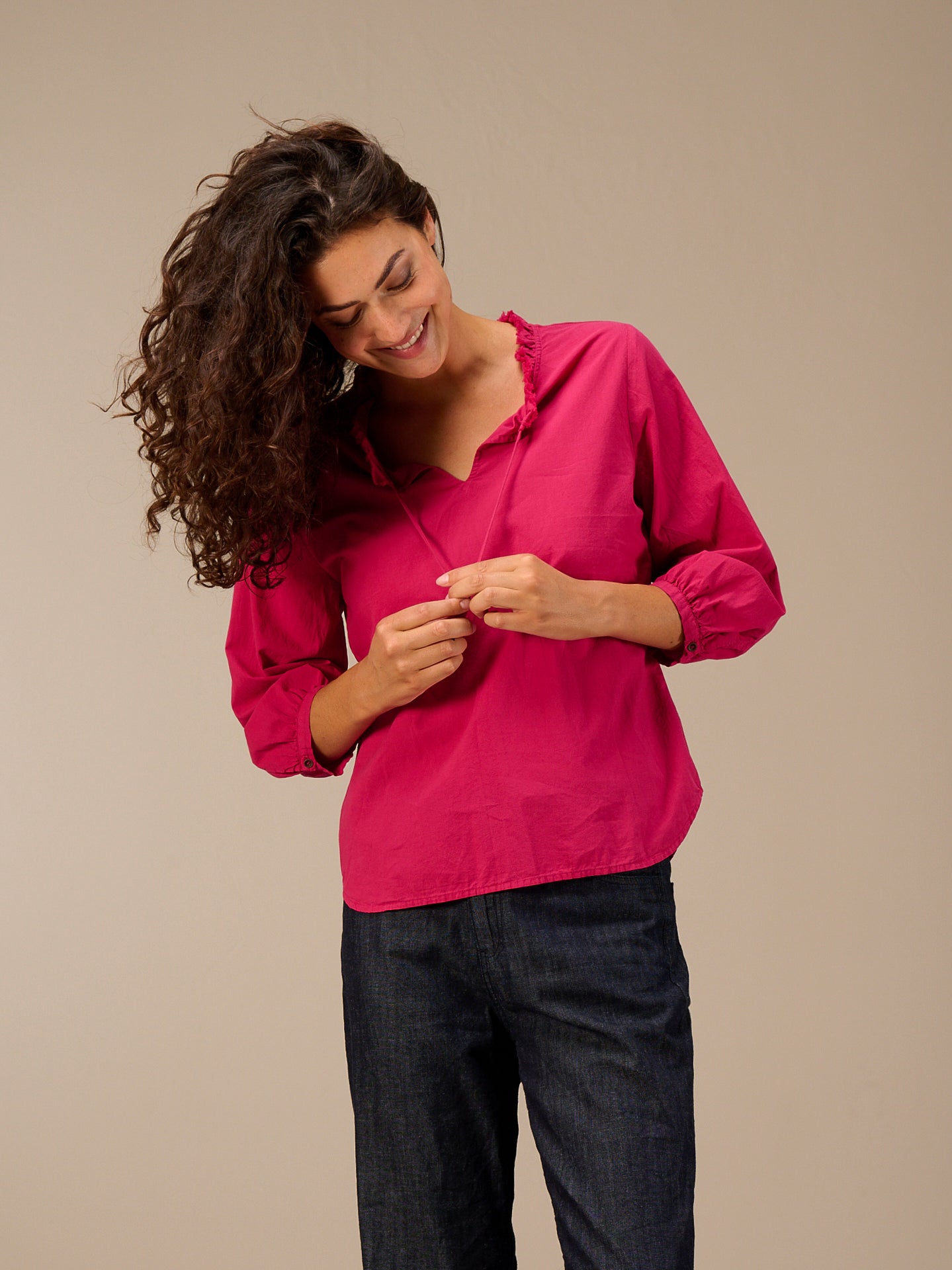 V-neck blouse