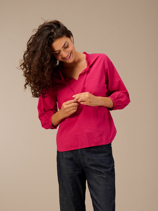 V-neck blouse