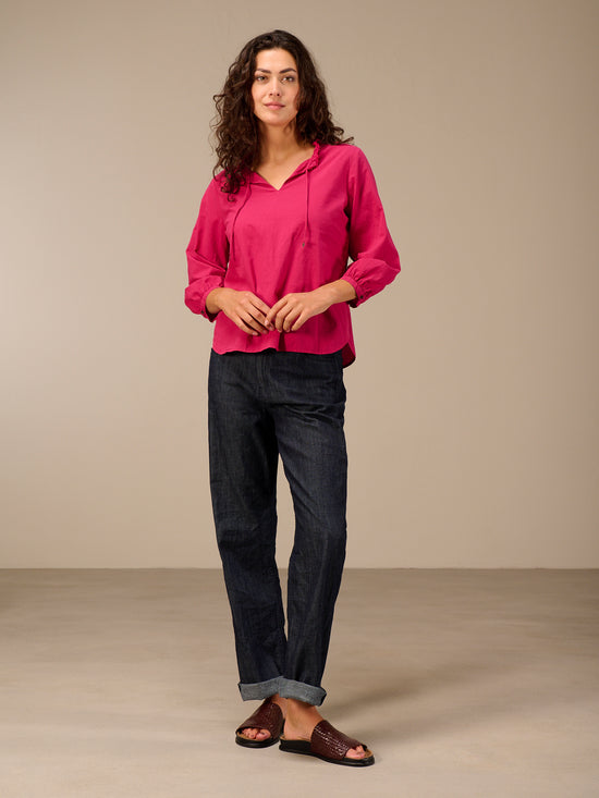 V-neck blouse