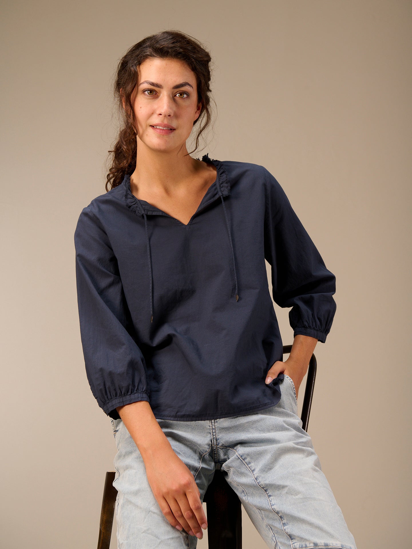 V-neck blouse