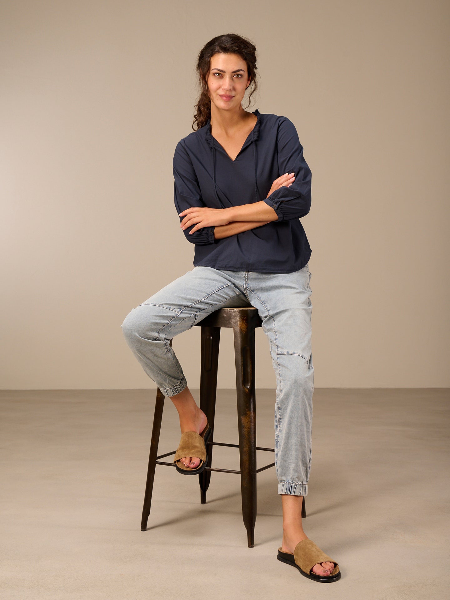 V-neck blouse