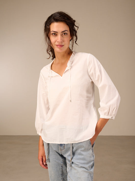 V-neck blouse