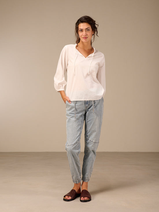 V-neck blouse
