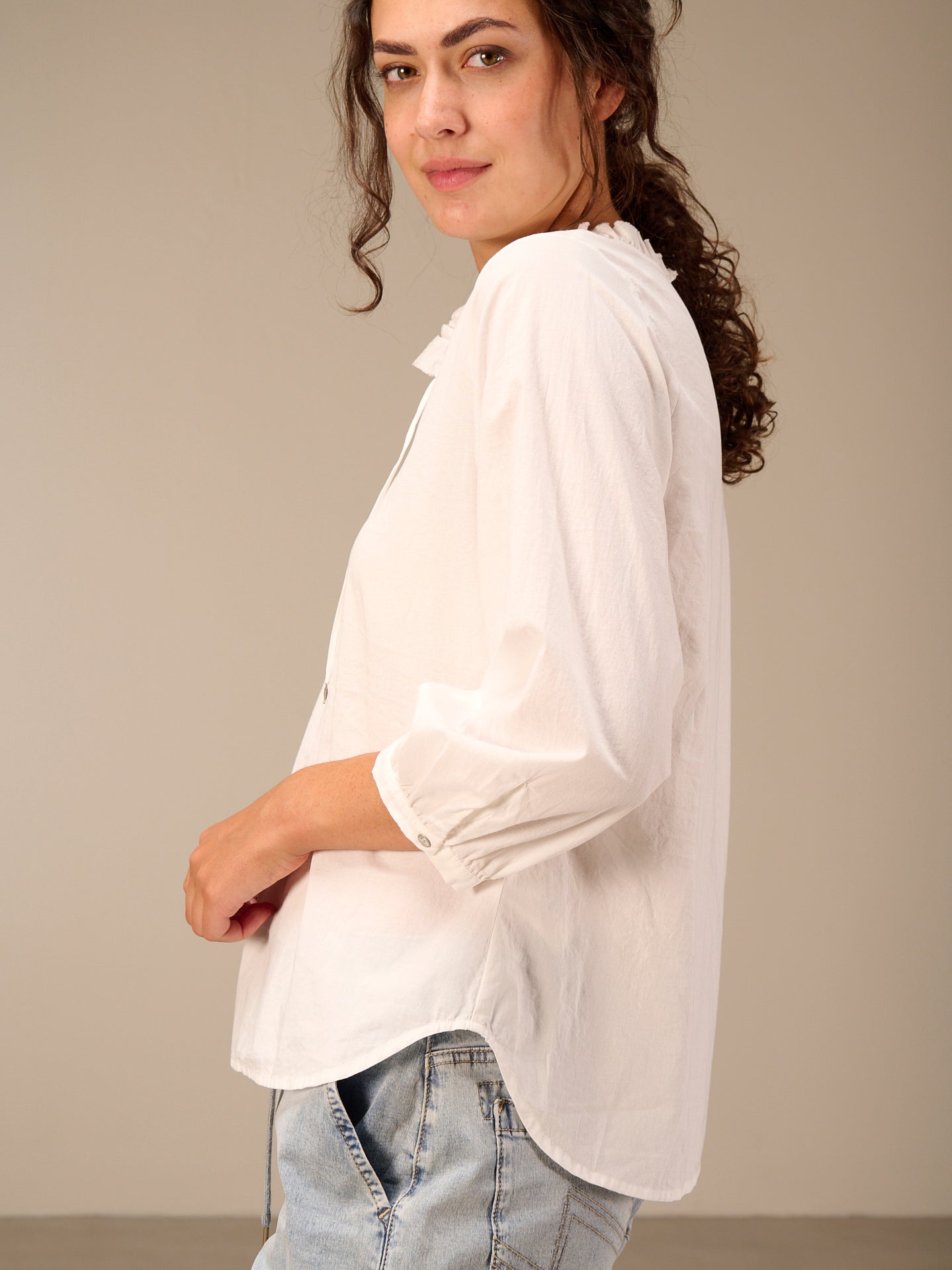 V-neck blouse