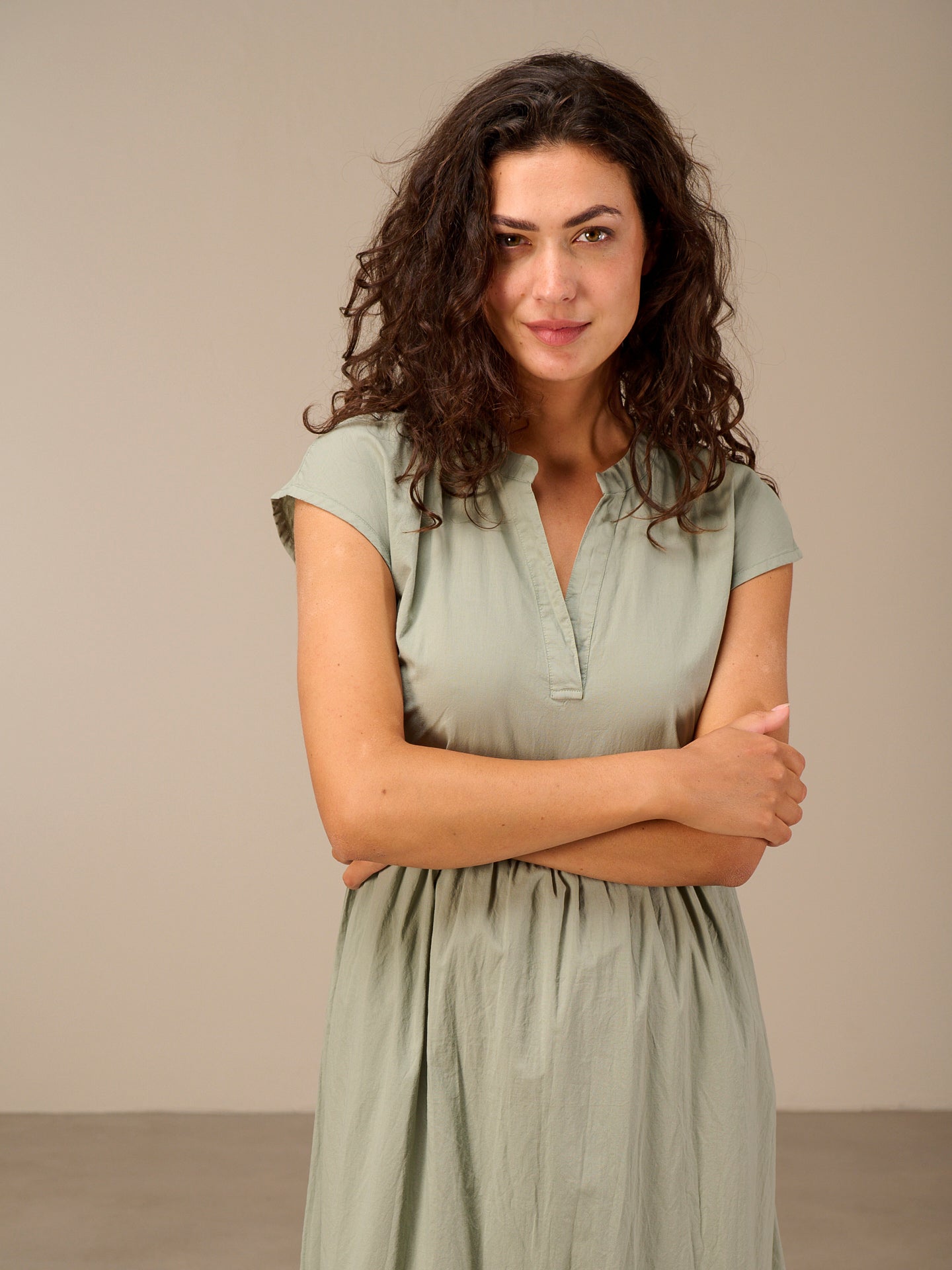 V-neck dress