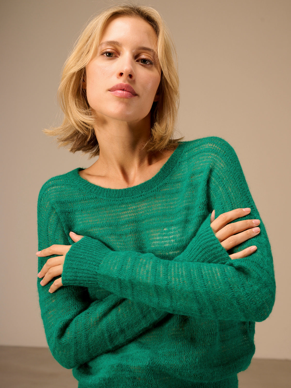 Loose-knit sweater