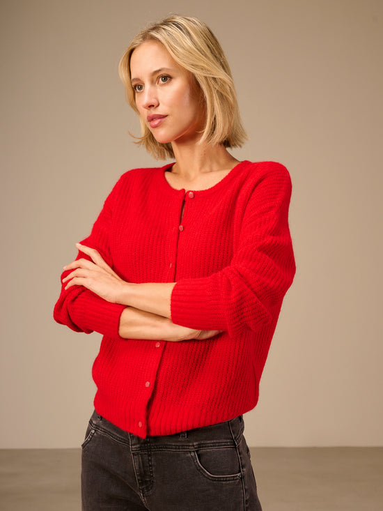 Round-neck cardigan