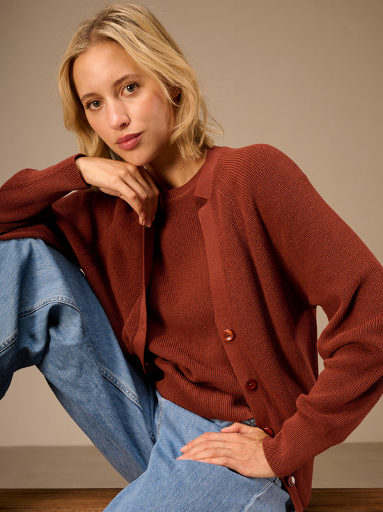 V-neck cardigan