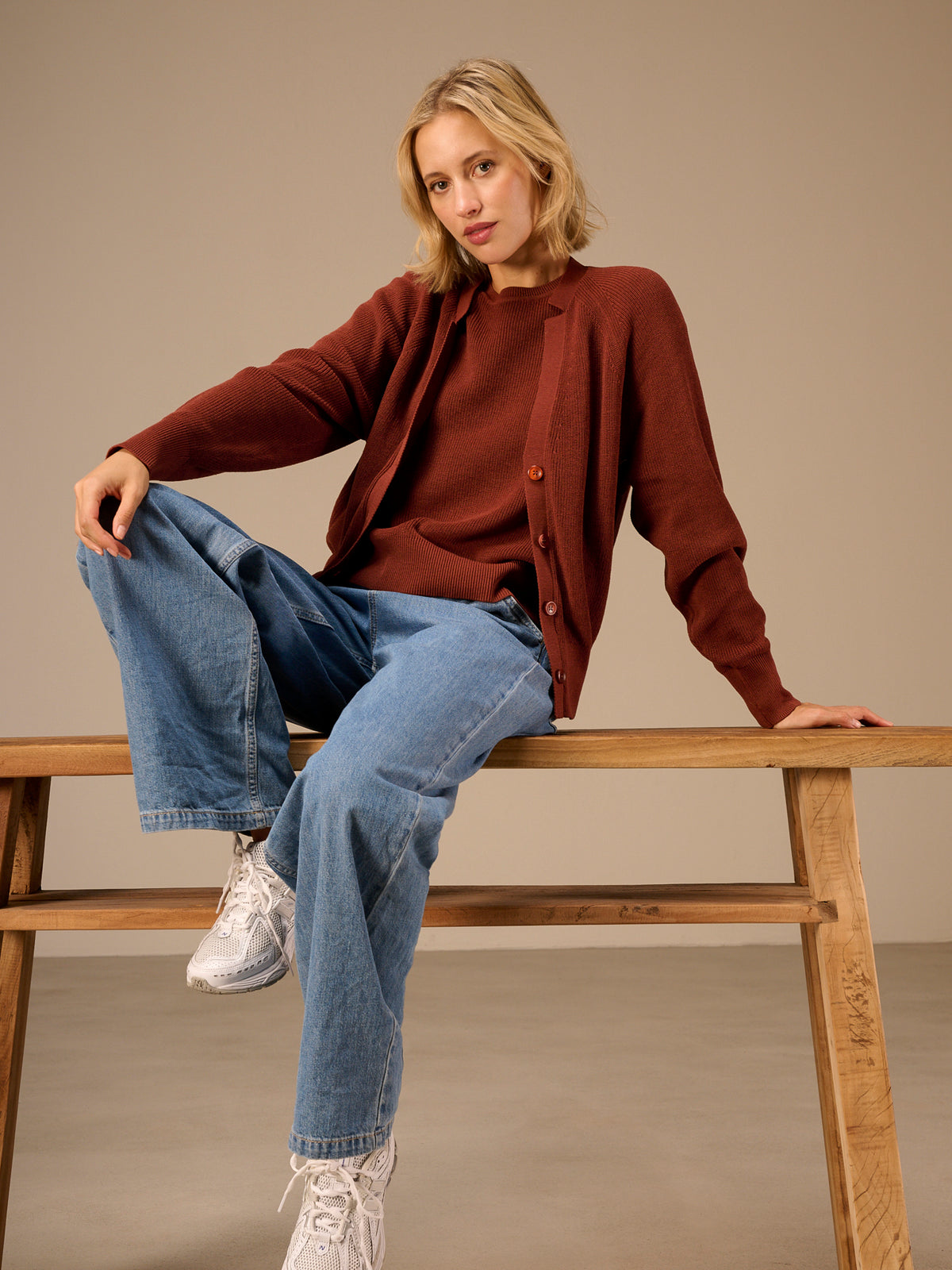 V-neck cardigan