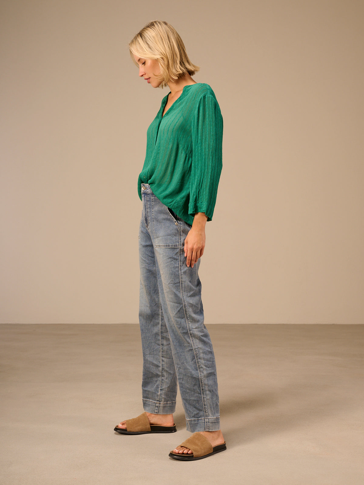 V-neck blouse